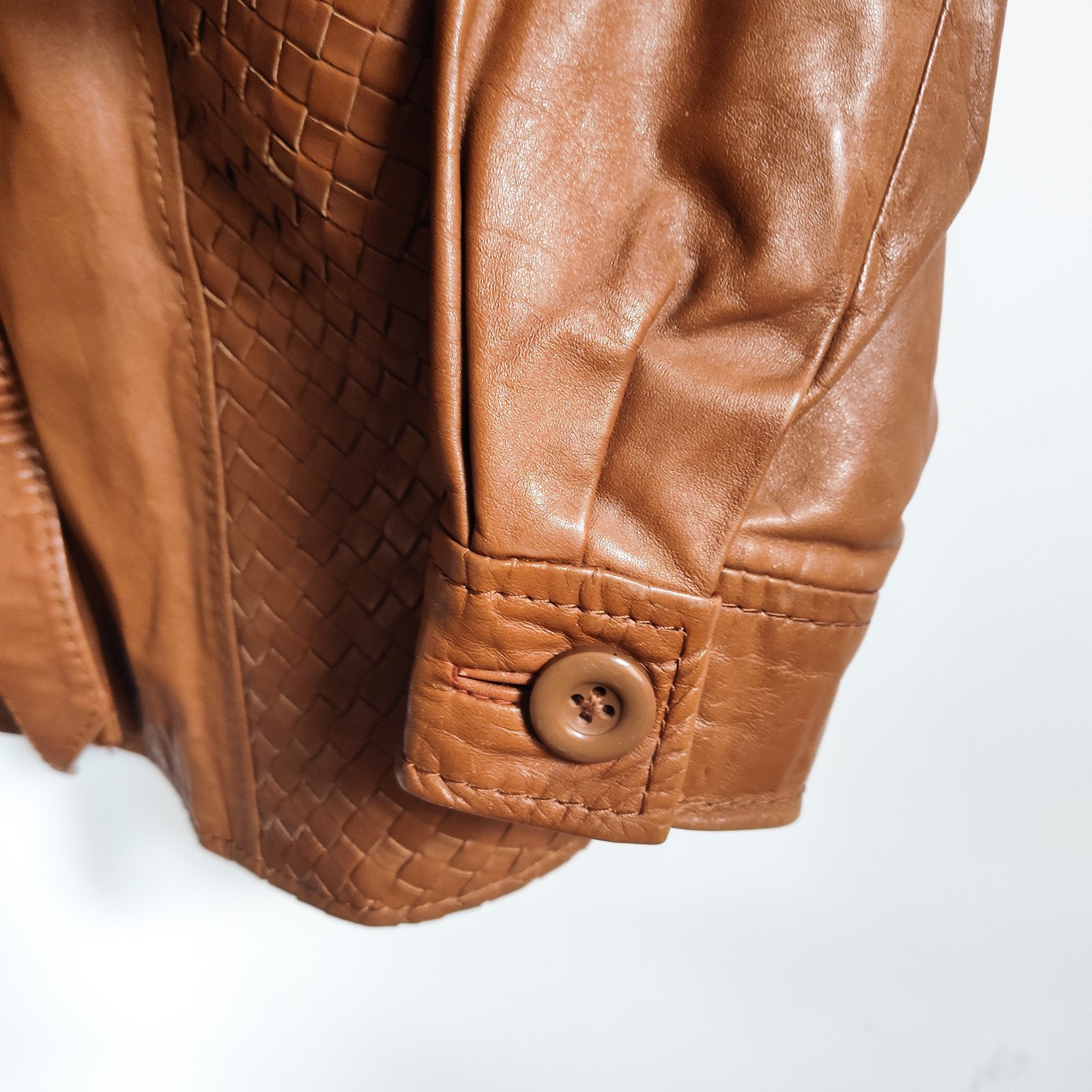 Split End Leather Jacket Womens Small Vintage 70s… - image 12