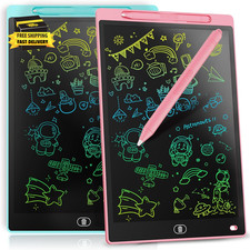  2 Pack  LCD Writing Tablet 8.5-Inch Colorful Doodle Board, Toddler Learning Ed