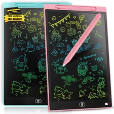 [2 Pack]  LCD Writing Tablet 8.5-Inch Colorful Doodle Board, Toddler Learning Ed