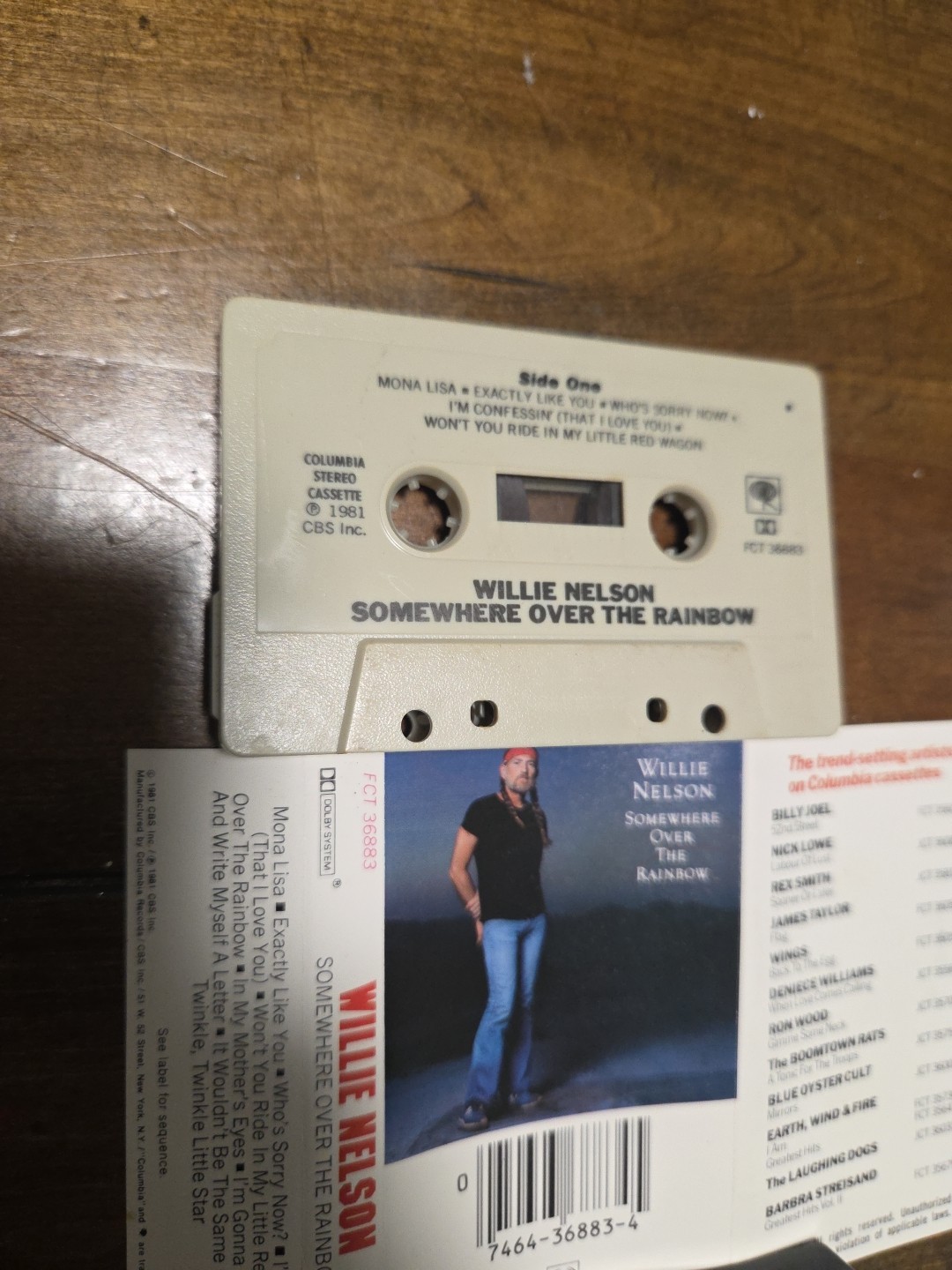 Vintage 1981 Willie Nelson Somewhere Over The Rainbow Cassette Tape Columbia image 7