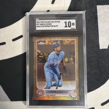 Marcus Semien 2022 Topps Chrome Gilded Collection Gold Etch Refractor /99 sgc 10