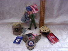 4 Military Army Navy Marines Air Force Christmas Ornaments NEW