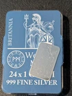 Britannia .999 Solid Fine Silver 1g Bar Wessex Mint