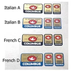 Columbus frame and fork decal choice of 4 styles Italian and French
