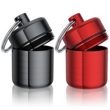 Waterproof Ear Plug Case Keychain, 2-Pack Holder for Earplugs Pills