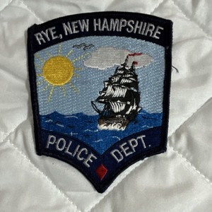 Rye New Hampshire Police Patch Sun Ship Design Single Badge