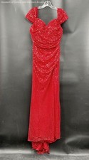 Unbranded Red Sequined Long Event/Evening Dress No Size Tag
