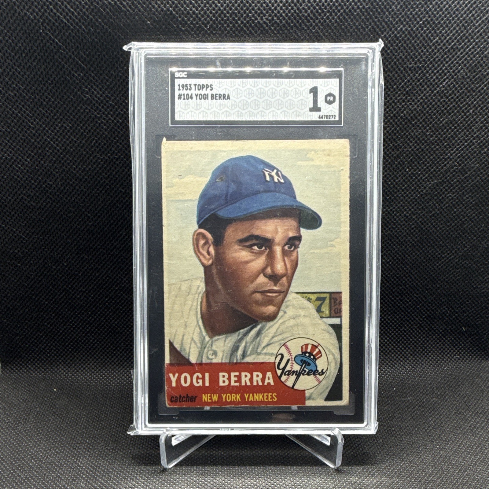 1953 Topps Yogi Berra New York Yankees #104 SGC 1 Great Front!
