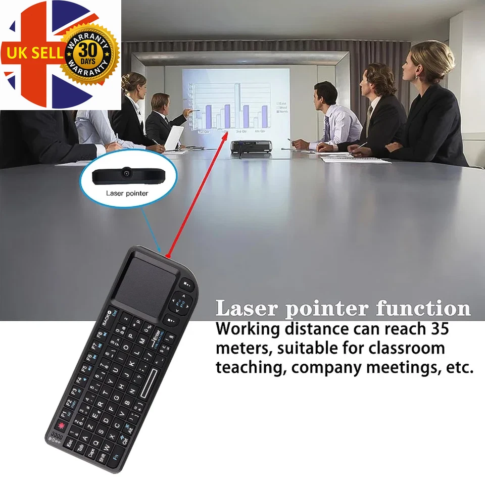 HOT Mini 2.4G RF Wireless Keyboard Spanish French Russian English Keyboard Backl - Image 3 of 4