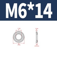 Serrated Locking Washers Concave Anti Vibration 304 Stainless Steel M3 - M20