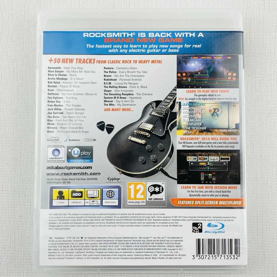 Rocksmith: All-New 2014 Edition PlayStation 3 PS3 PAL Learn Guitar - Image 2 of 4