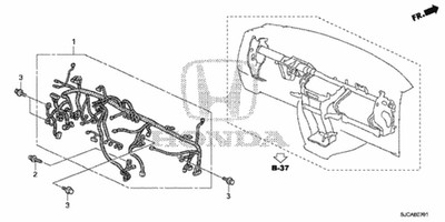 Genuine Honda Wire Harness Instrument (Include Sub-Feeder) 32117-SJC-A36
