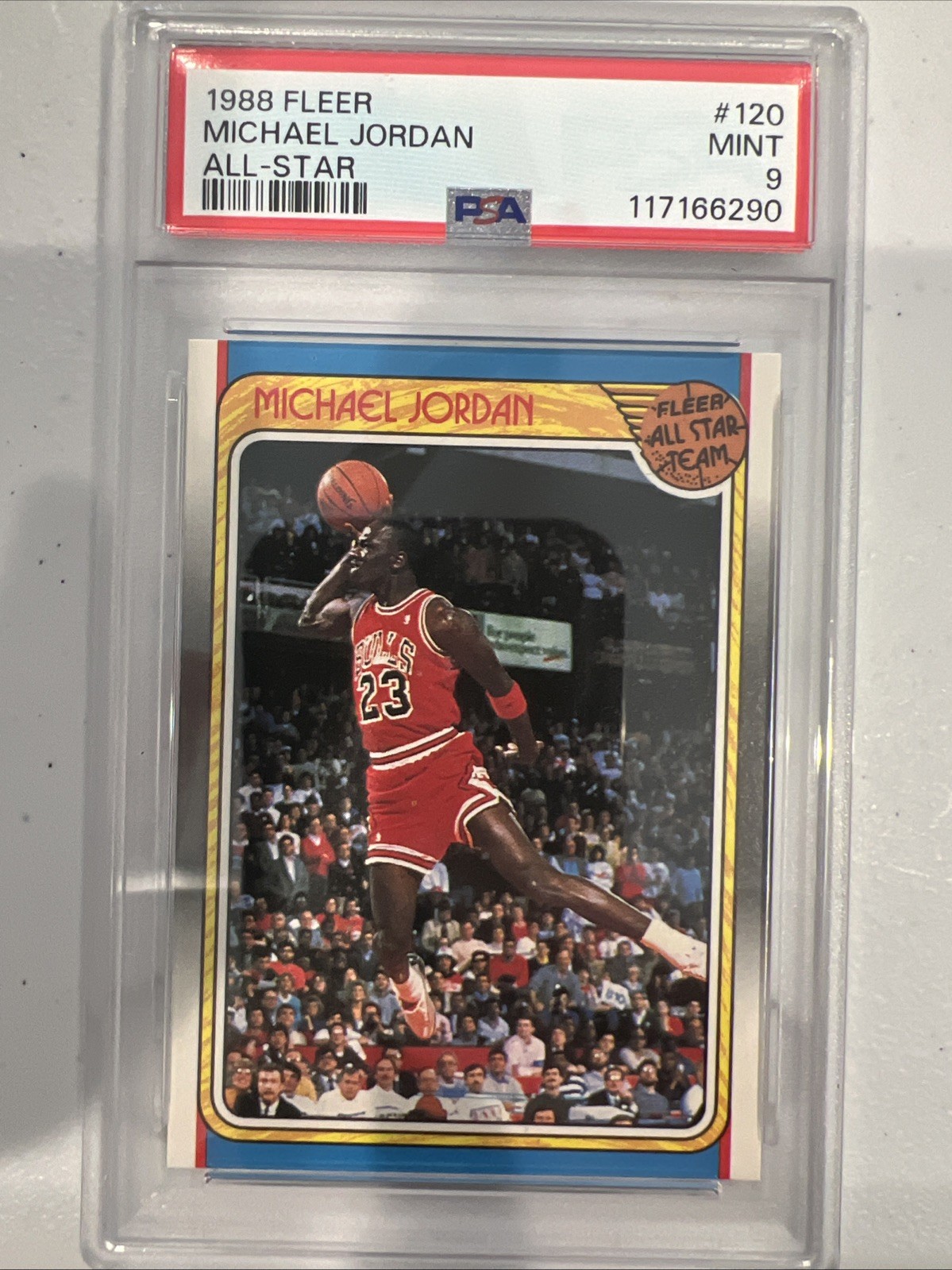 1988 FLEER ALL-STAR #120 MICHAEL JORDAN CARD PSA 9 ✨️VERY CENTERD✨️