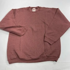 Vtg BVD Blank Crewneck Sweatshirt Pullover Maroon Men’s Large New