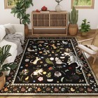 Living Room Rug 5x7 Rug Machine Washable Boho Area Rug Non Slip Floral Animal...