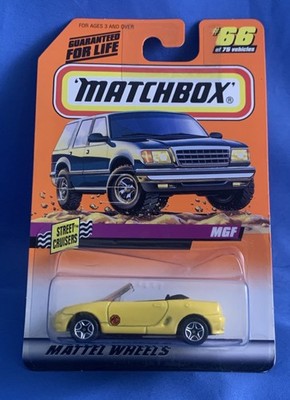 MATCHBOX MB333: MGF 1.8i  #66 YELLOW FROM 1998 USA Lineup New on card