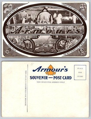 Armour's Meat Packing Plant Souvenir Postcard - Vintage Advertising