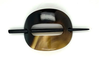 camilieri Horn Büffelhorn Haarspange Haar braun Haarschmuck NEU