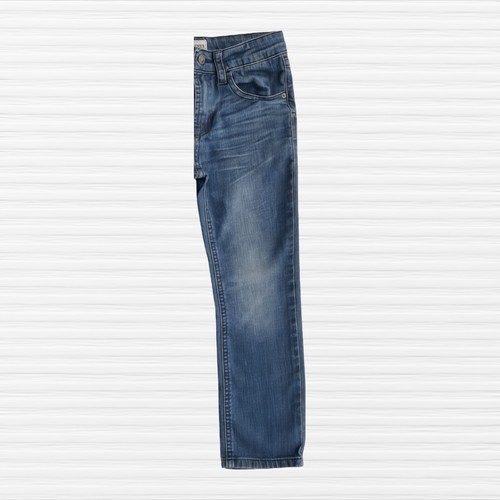 Hudson Girls Faded Jeans Medium Wash Blue Denim Mid-Rise Straight Leg Size 6 - Picture 6 of 12