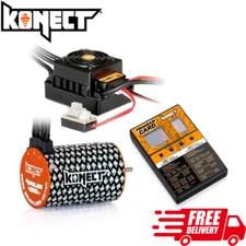 Konect Brushless Combo 4000kv Motor 50A Waterproof ESC Program Card RC Car 1/10