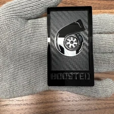 Turbo Badge Emblem BOOSTED  Grill  Trunk Fender Angry Agressive Racing