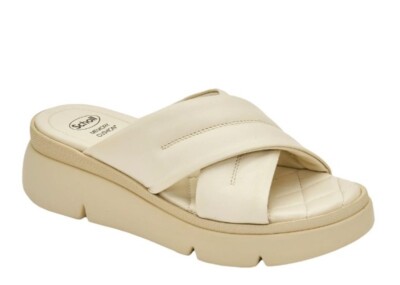 DR SCHOLL BALI CROSS Sandalen Zehentrenner Clogs Absatz Damen Keilabsatz Leder