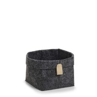Zeller Aufbewahrungskorb Filz Anthrazit 16 X 16 X 12-17 Cm