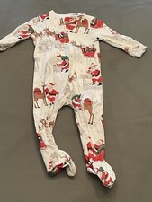 NEW Pottery Barn Kids Holiday Heritage Santa Claus Nursery Bodysuit 6-9 month