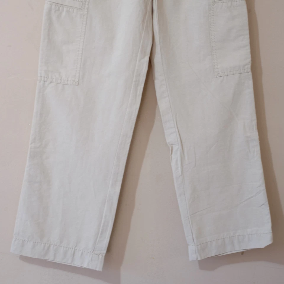 ¡NUEVO CON ETIQUETAS! Pantalones cargo Crazy 8 para niños beige con lengüeta enrollable puño cintura elástica talla 8 #H5-23 Foto 3 de 4