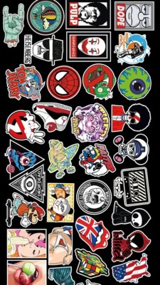 50PCS Cool JDM Graffiti Sticker Bomb Skate Laptop PVC Stickers Car Decal Gift UK
