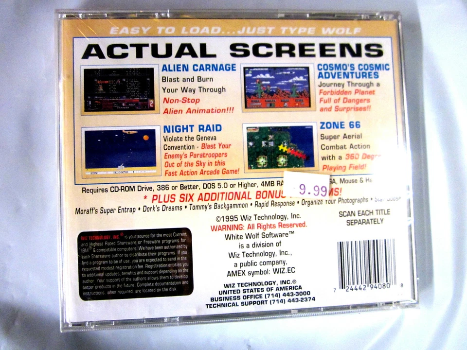 IBM 10 Games | Programs 1995 [Series 16] by White Wolf Software Rare NEW Sealed  - Image 2 of 4