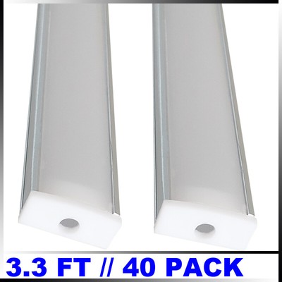 40/PACK mounted LED aluminum profile for LED strip U embedded LED strip cover
