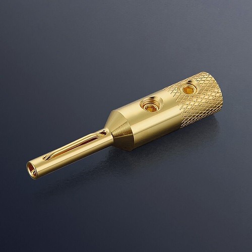 4pcs VIBORG Pure Copper Gold Plated Speaker Cable Banana Plug Audio Connector - Picture 7 of 8