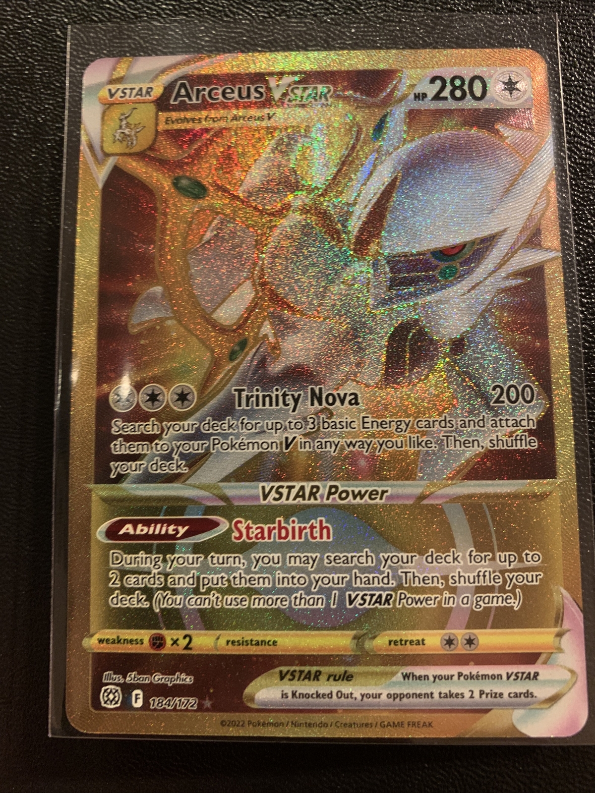 Pokemon ARCEUS VSTAR 184/172 - Brilliant Stars - SECRET RARE FULL ART - MINT