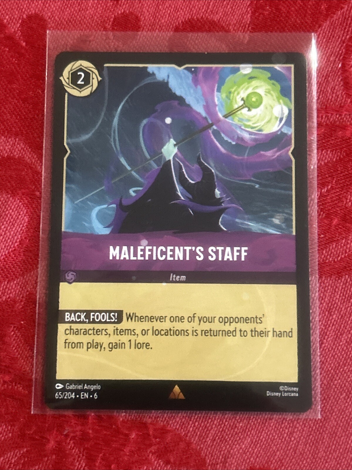 Disney Lorcana Azurite Sea - Maleficent's Staff | 65/204 | NM | Rare