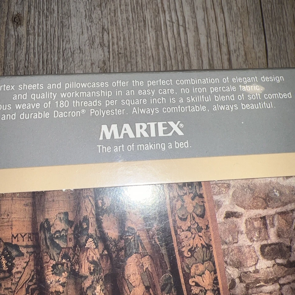 SÁBANA PLANA VINTAGE MARTEX KING FLORAL Aviñón Francés Provincial Rojo RARA NUEVA NOS Foto 4 de 4