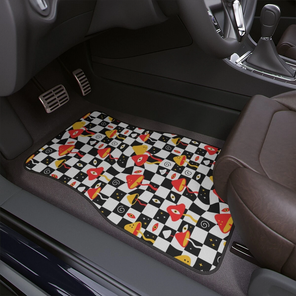 Trippy Car Floor Mats, 1pc Cute Car Accessories, new car gift