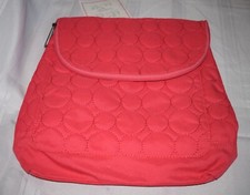 Thirty-One 31 Vary You Coral Hot Pink Quilted Dots Backpack Purse 590T NEW US8