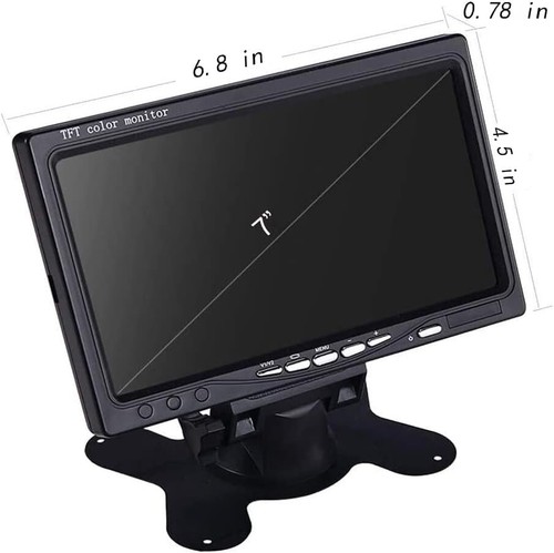 Padarsey 7 Inch LED Backlight TFT LCD Monitor for Car Rearview Cameras, Car DVD,