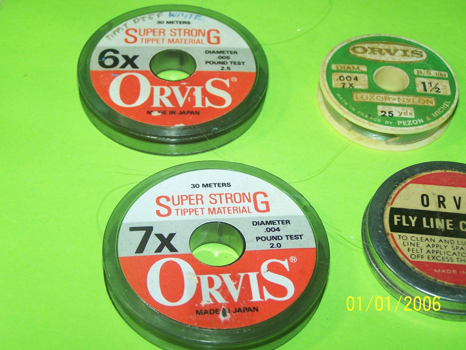 Lot Vintage ORVIS FLY FISHING ITEMS - Leaders, Fly Line cleaner
