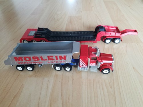 Peterbilt Sattelzug Tieflader Kipper Möslein LKW Siku 1:55 - Bild 2 von 5