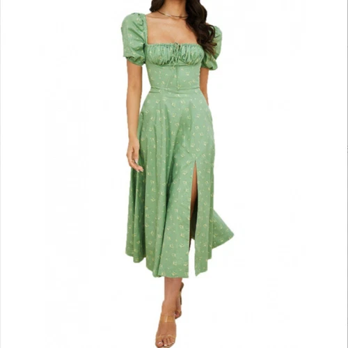 Nakans Floral Bustier Midriff Waist Shaper Dress, Women’s Vintage Corset Dress - Picture 20 of 32