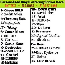 Custom Text Vinyl Lettering Sticker Decal Personalized -ANY TEXT - ANY NAME - 3