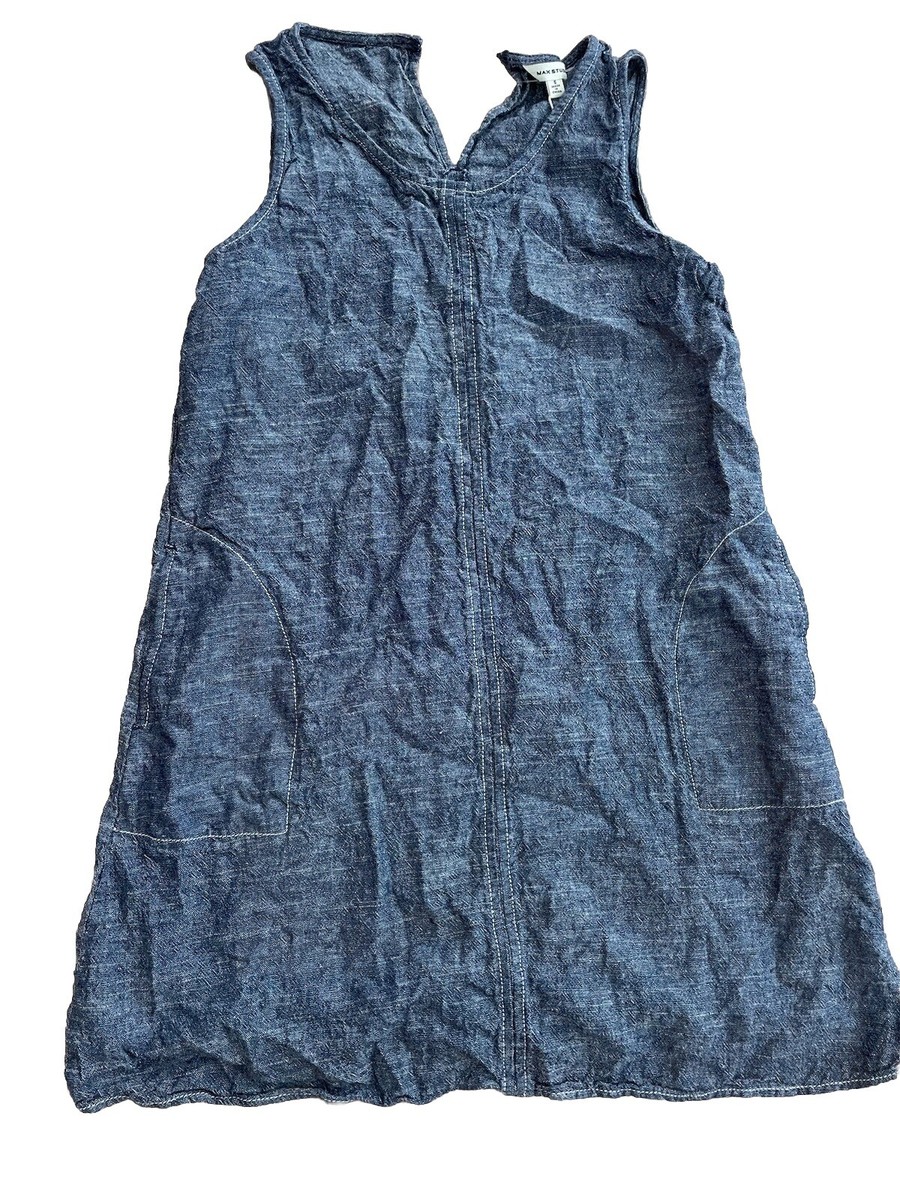 Max Studio Dress Blue Linen Blend Size S | eBay Max Studio Dress Blue Linen Blend Size S | eBay