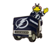 Tampa Bay NHL Licensed Lightning Hockey Mascot Zamboni Pin - THUNDERBUG