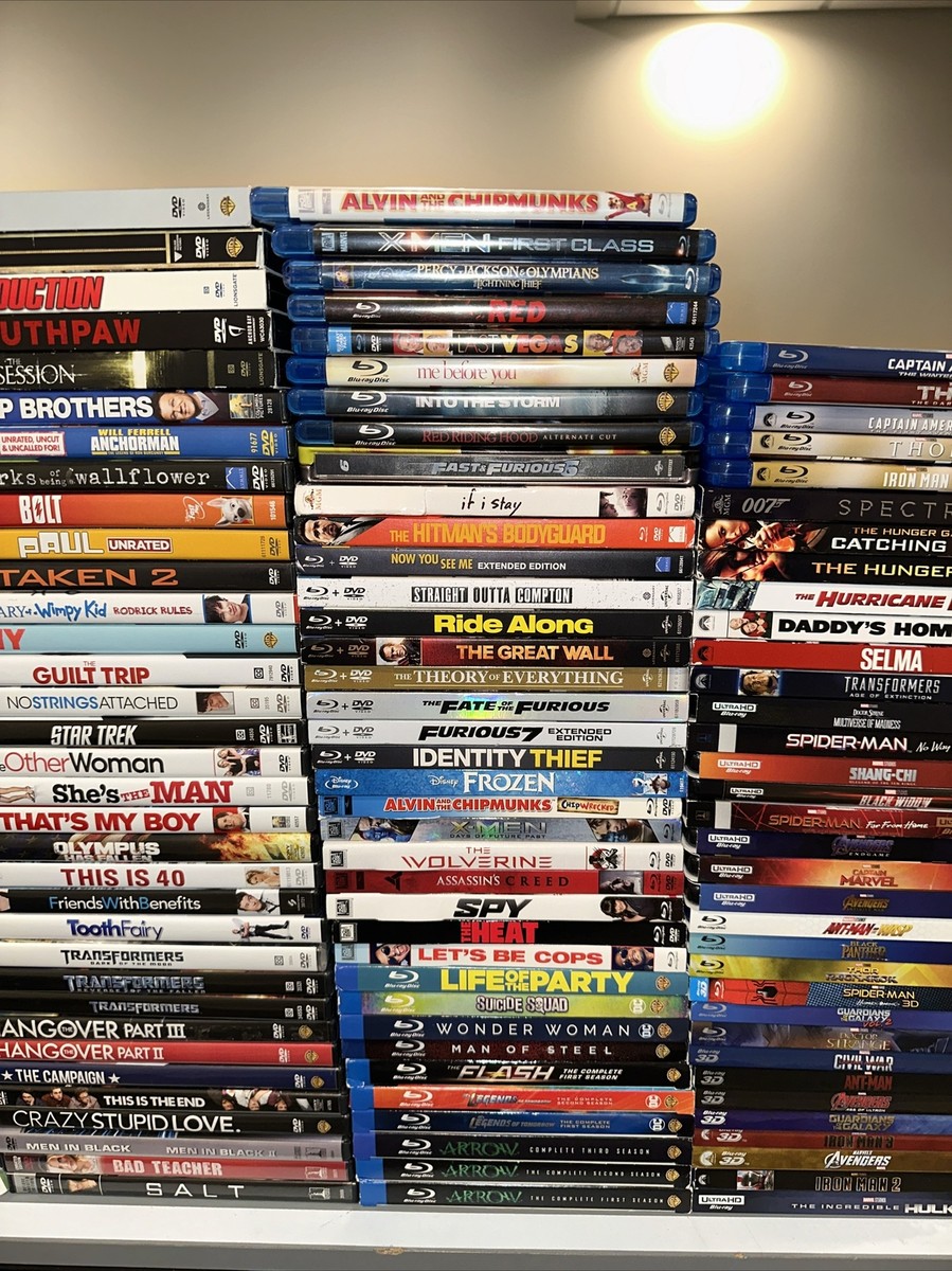 Movie/TV Show Lot ( 4k UHD Blu-ray, Blu-ray and DVD) 250+ Pick and