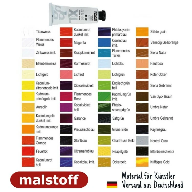 Studio XL Pebeo Ölfarbe 37ml Tube Farbton frei wählbar bei Malstoff