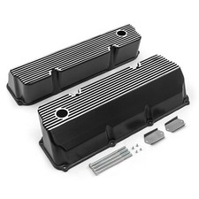1970-82 Ford Mercury 351c 400m Cleveland Blk Finned Aluminum Tall Valve Covers 1970-82 Ford Mercury 351c 400m Cleveland Blk Finned Aluminum Tall Valve Covers