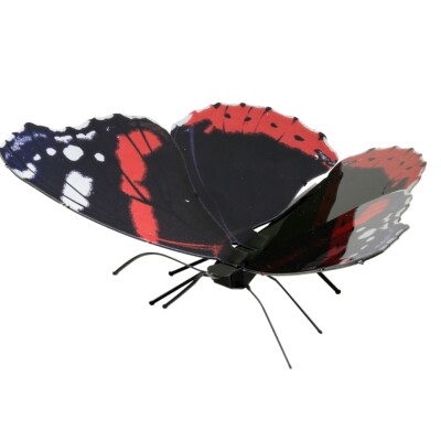 RED ADMIRAL BUTTERFLY:Metal Earth Fascinations 3d Stahl Modell Kit