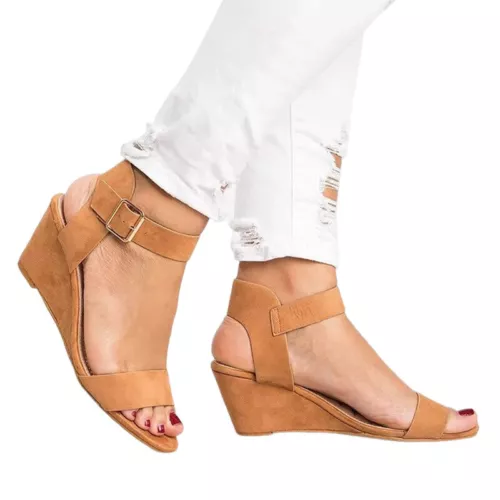 Women's Summer Anti-Slip Casual Shoes Women Sandal Beach Wedge Sandals Walking - Picture 10 of 47
